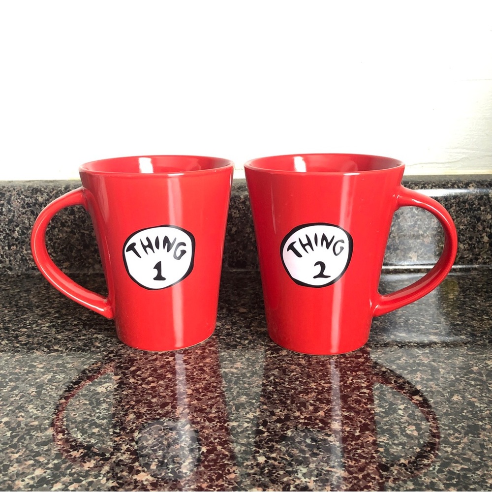 Cat in the Hat “Thing 1 & Thing 2” Coffee mugs